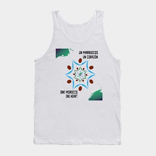 one morocco one heart Proud Morocco Flag Gift Moroccan Lovers For Men's Women's Tank Top